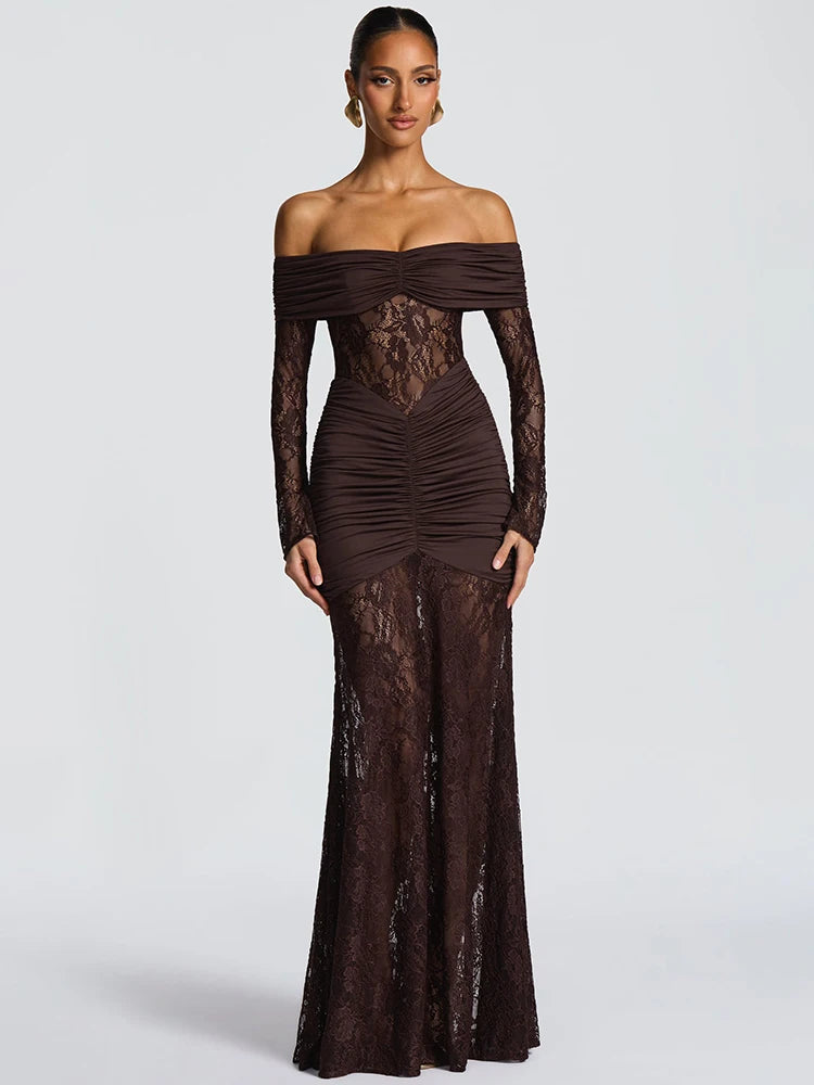 Caught Your Eye Lace Maxi Dress